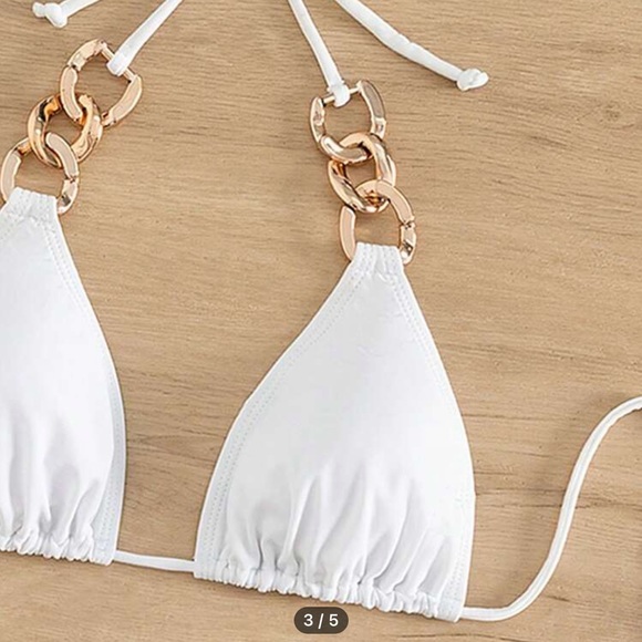 SHEIN White with Faux Metal Accents - Picture 2 of 5